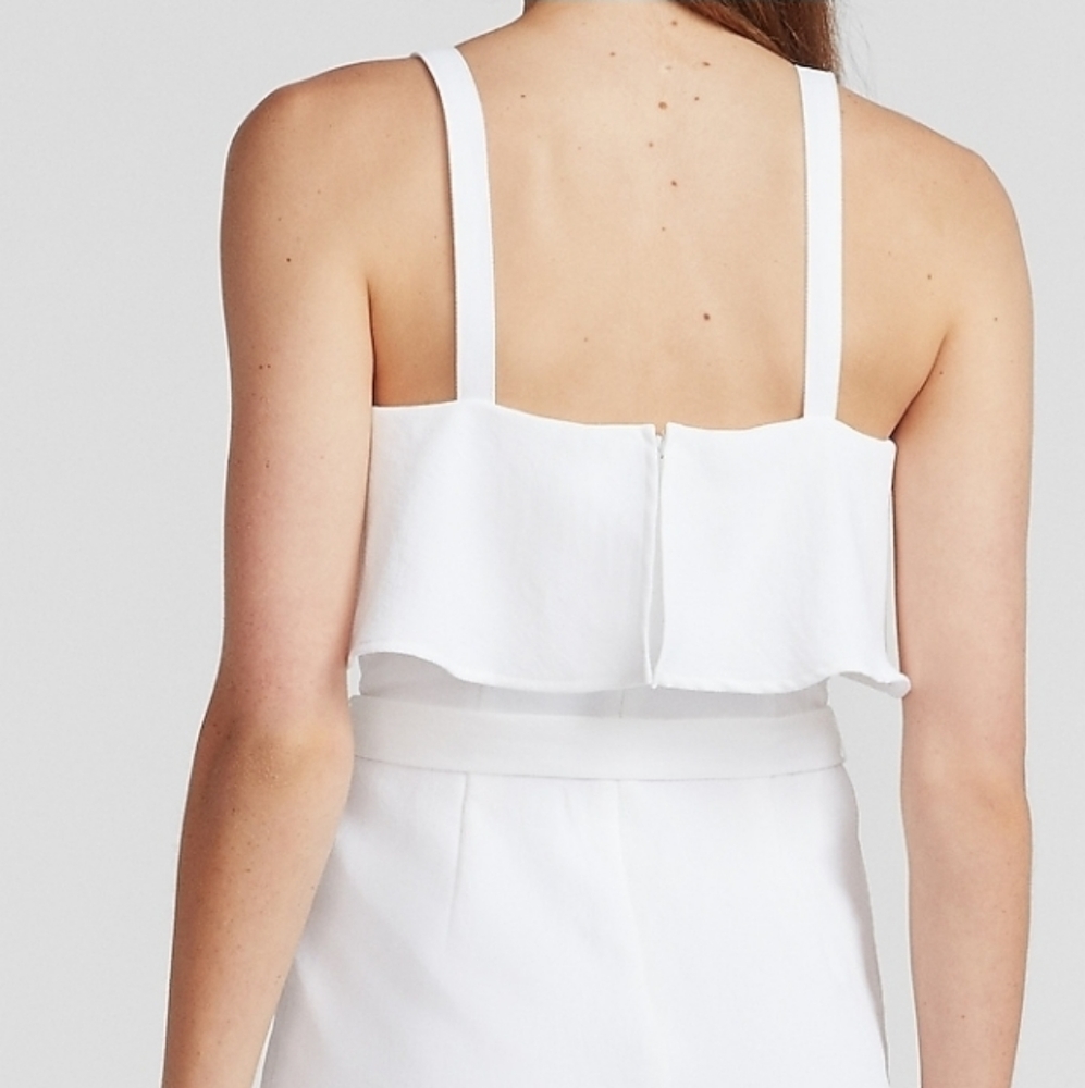 Express Ruffle Cami Romper - Picture 3 of 12